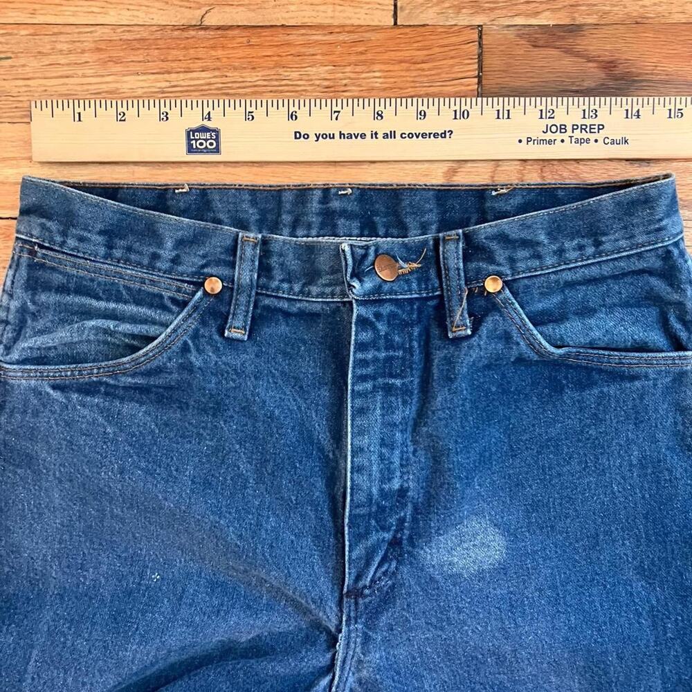Vintage 80s Wrangler Denim Blue Jeans Cowboy Western Workwear - Picture 6 of 7